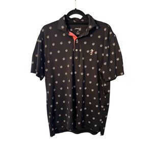 Johnnie-O Floral Golf Women's Polo Size Medium Short Sleeve Embroidered Casual